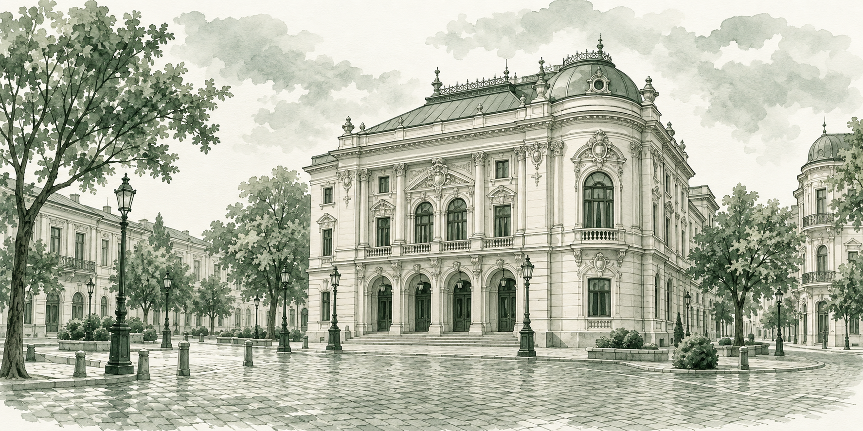 Ilustrație a reședinței județului