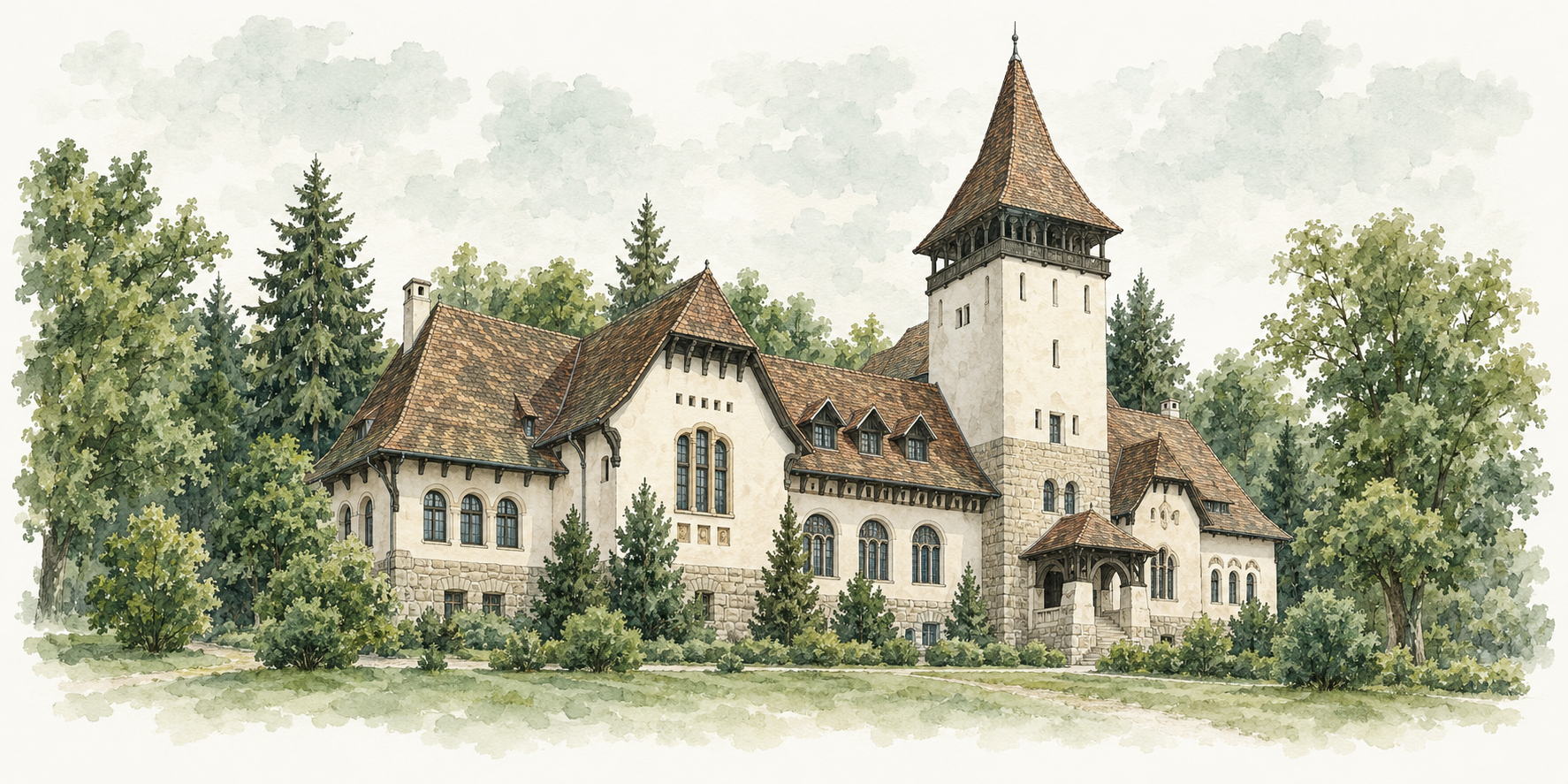 Ilustrație a reședinței județului
