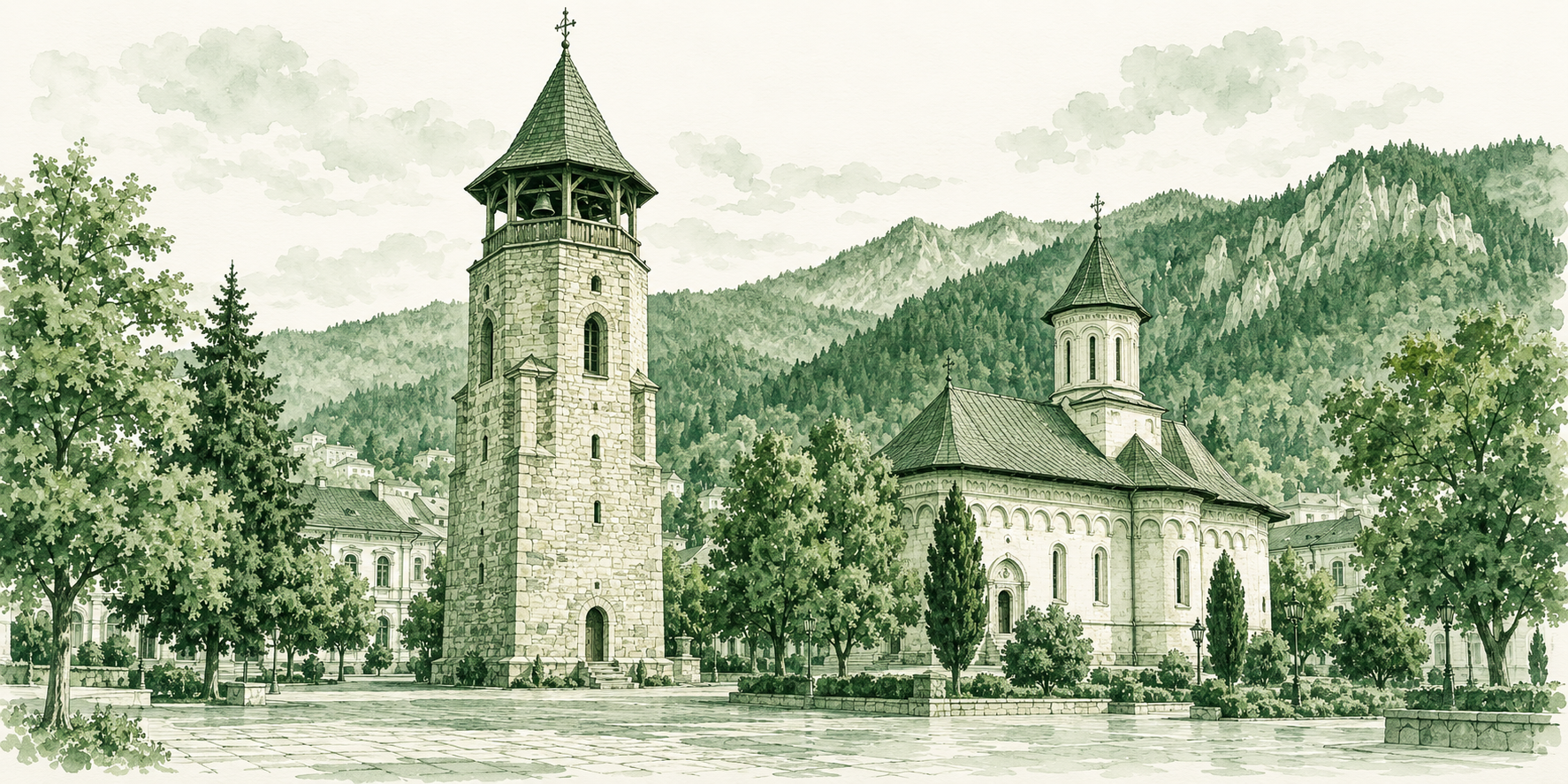 Ilustrație a reședinței județului