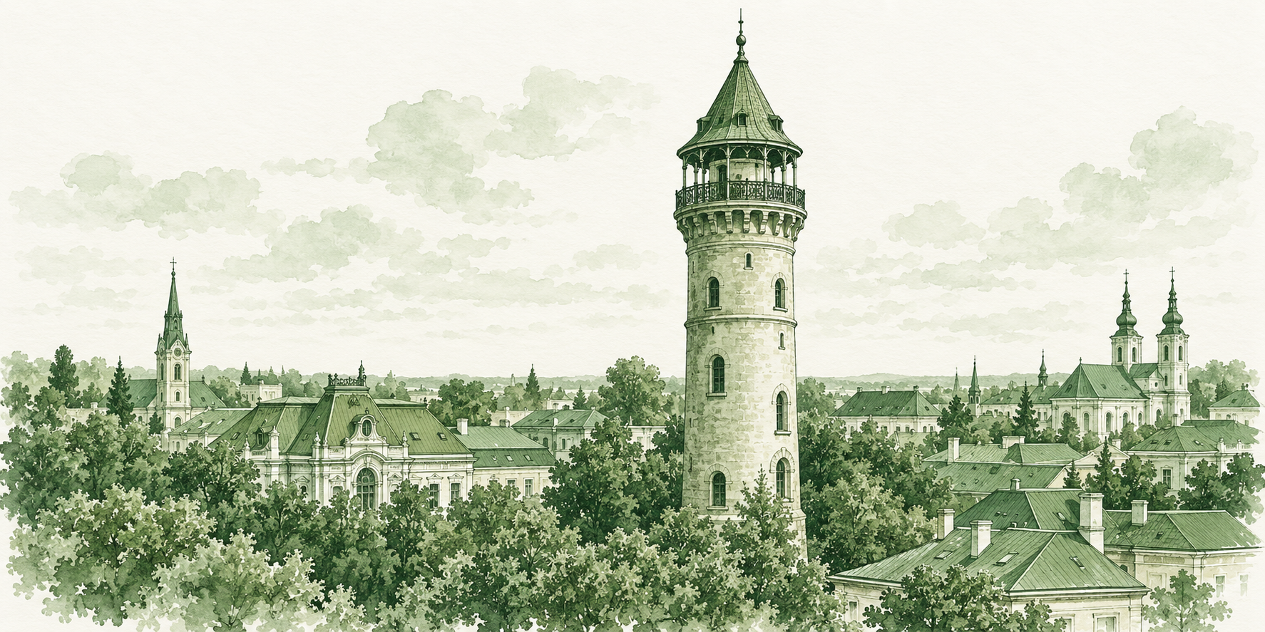 Ilustrație a reședinței județului