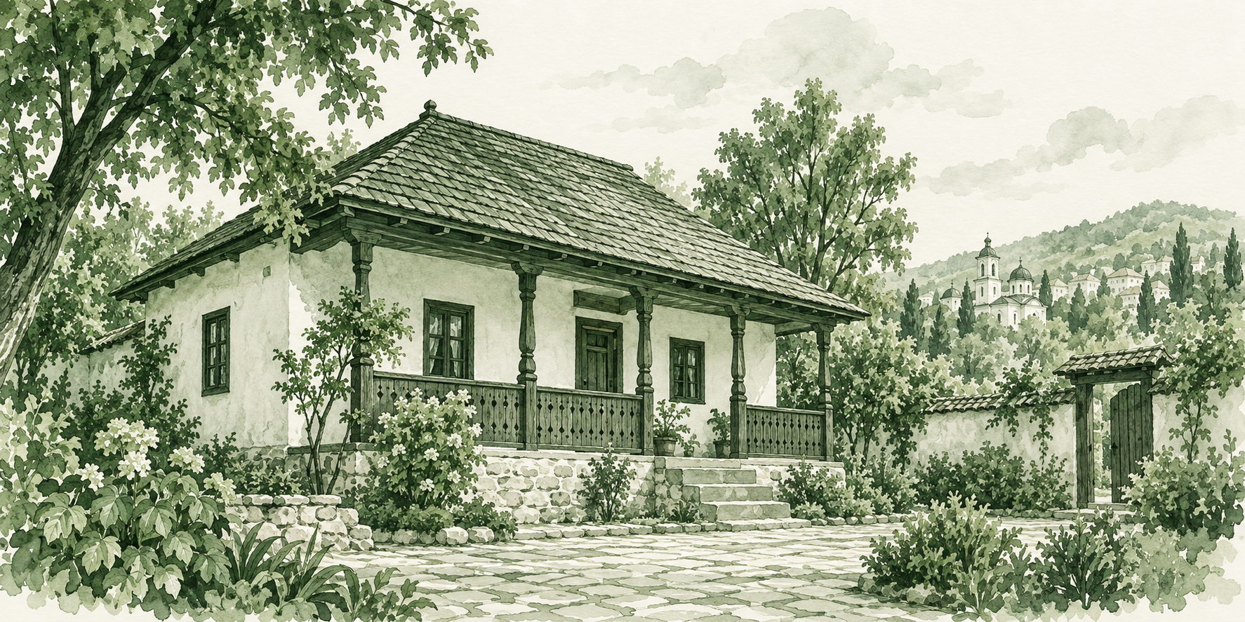 Ilustrație a reședinței județului