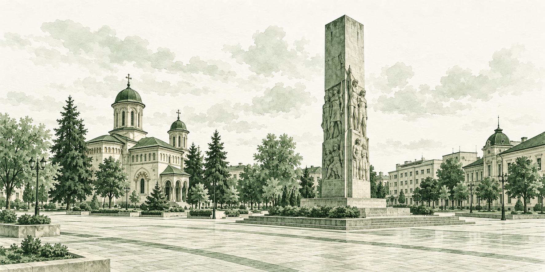 Ilustrație a reședinței județului